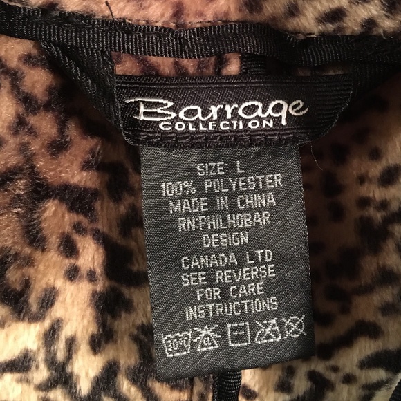 Vintage 90's Zip Up Black Leopard Trim Soft Jacket - Picture 11 of 12